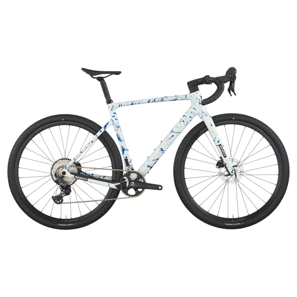 Scott Addict Gravel 30 - white/splatter blue - S