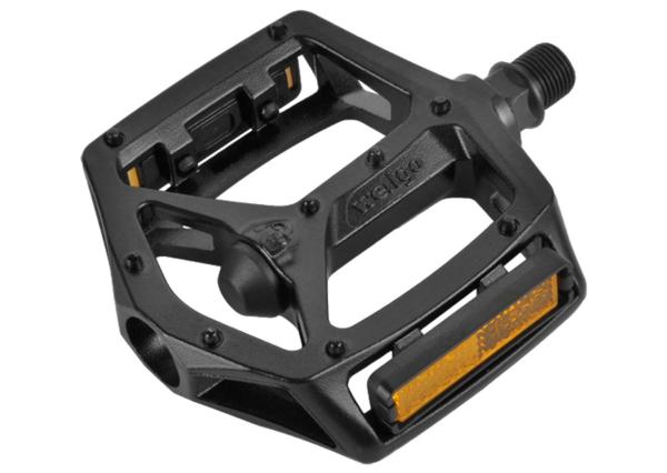 Wellgo Plattformpedale mit Reflektor - schwarz Aluminiumk&ouml;rper