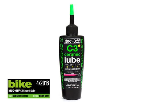 Muc-Off C3 Ceramic Dry Lube 120ml Flasche Kettenschmiermittel f&uuml;r trockene Bedingungen