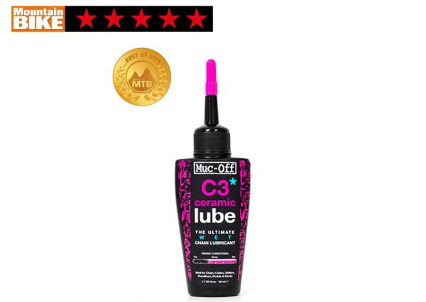Muc-Off C3 Ceramic Wet Lube 50ml Flasche Kettenschmiermittel f&uuml;r nasse Bedingungen