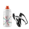 Elite Trinkflasche + Flaschenhalter KIT CEO schwarz & Flasche JET transparent mit orange